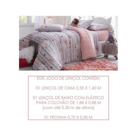 Kit Jogo de Cama Solteiro Infantil Menina Rosa Happy Day Meow 5 Peças  Sultan em Promoção na Americanas