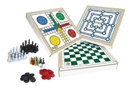 Jogo Xadrez/ludo/dama/trilha Junges Ref-718