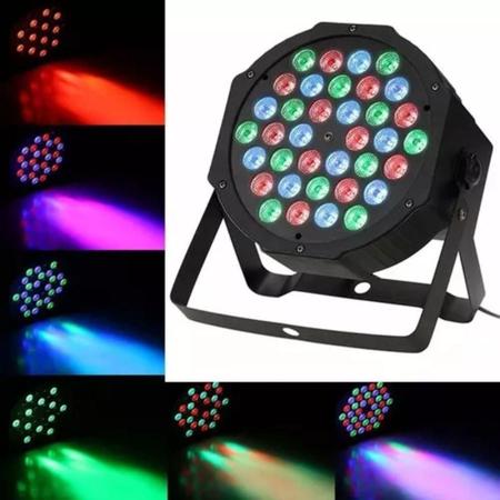 Imagem de Jogo De Luzes Canhão 36 Led Rgb Para Festas Temáticas