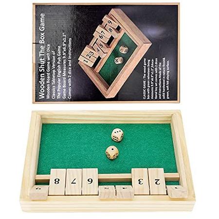 Jogo de madeira shut the box - Ganhe ESPORTES Shut The Box Dice