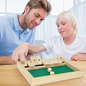 Jogo de madeira shut the box - Ganhe ESPORTES Shut The Box Dice