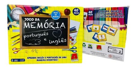 Jogo De Memória Aprender Inglês Figuras Idioma Educativo - Algazarra - Jogos  de Memória e Conhecimento - Magazine Luiza