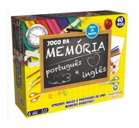 Jogo da Memória Cores Em Inglês E Português Educativo E Didático - Junges -  Jogos de Memória e Conhecimento - Magazine Luiza