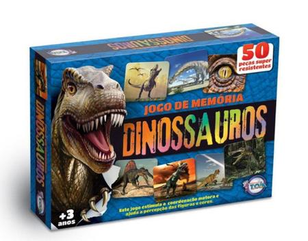 Jogo de Memória Dinossauros - Toia Brinquedos