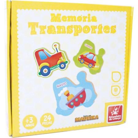 Jogo Memória Transportes 24 pçs