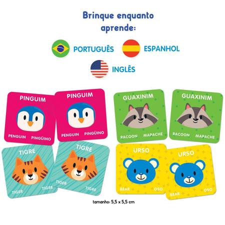 Jogo de Memória - Português, inglês e espanhol - Toyster