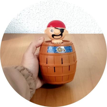 Jogo de Mesa Pula Pirata Barril Grande Brinquedo Infantil Criança