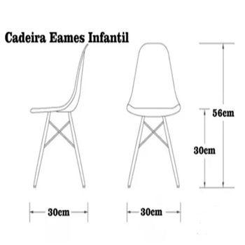 Imagem de Jogo De Mesa Branca E 4 Cadeiras Azul Infantil Eames Varias Cores