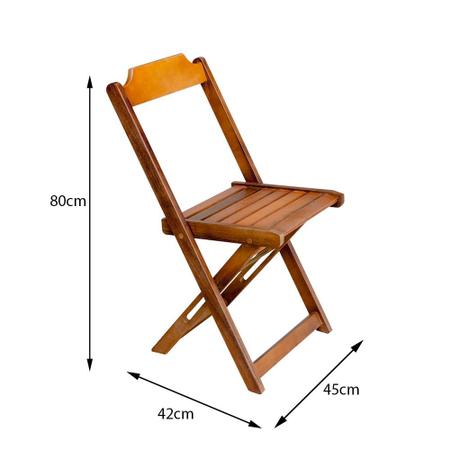 Jogo De Mesa Dobravel 70x70Cm C/4 Cadeiras Madeira Pinus Cor Mel