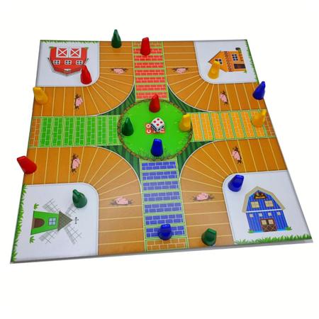 Jogo de Tabuleiro Fazendinha Devagar - Solapa 791668-1 Pais&Filhos -  Artigos e Acessórios Cama, Mesa e Banho, Decoração e Utilidades