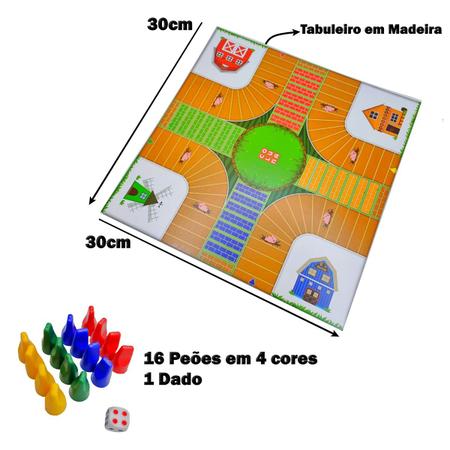 Jogo de Tabuleiro Fazendinha Devagar - Solapa 791668-1 Pais&Filhos -  Artigos e Acessórios Cama, Mesa e Banho, Decoração e Utilidades