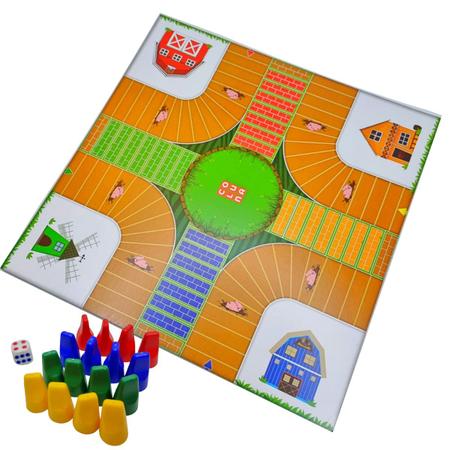 Jogo de Tabuleiro Fazendinha Devagar - Solapa 791668-1 Pais&Filhos -  Artigos e Acessórios Cama, Mesa e Banho, Decoração e Utilidades