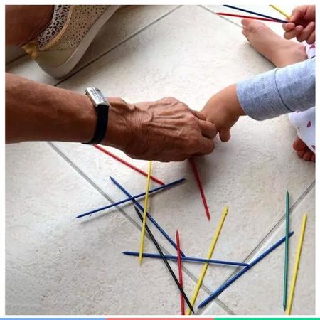 Jogo de Mesa Infantil Pega Vareta Tira Palito Infantil Diversão