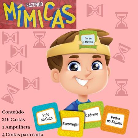 Jogo Infantil de Cartas e Mímica - Fazendo Mímicas - Pais e Filhos