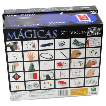 Jogo truque de magicas educativo tabuleiro com dicas + 7 anos em