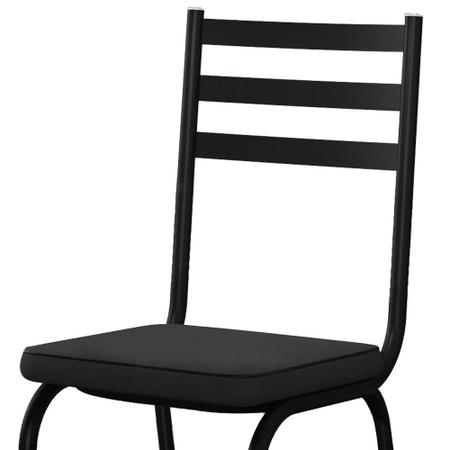 Imagem de Jogo de Mesa Malva 75cm e 4 Cadeiras 118 Preto - Artefamol