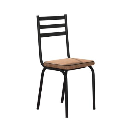 Imagem de Jogo de Mesa Malva Tampo BP De 91 x 68 cm Com 4 Cadeiras 118 Preto Assento Rattan Artefamol