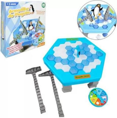 JOGO DE MESA QUEBRA GELO DO PINGUIM INFANTIL MARTELINHO NUMA FRIA