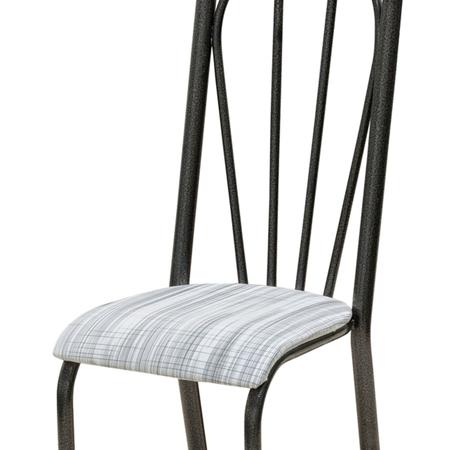 Imagem de Jogo de Mesa Sara Tampo BP de 136cm Com 6 Cadeiras Craqueada Preto Linho Artefamol