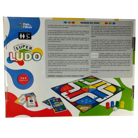 Jogo De Mesa Super Ludo Premium Pais & Filhos