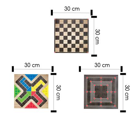 Damas e Trilha - Jogo de Tabuleiro - Ioiô de Pano Brinquedos Educativos