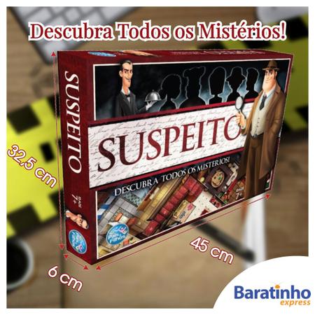 Jogo de Tabuleiro Suspeito Descubra Todos os Mistérios Pais e Filhos - Jogos  de Tabuleiro - Magazine Luiza