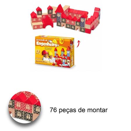 Jogo de Montar Brincando de Engenheiro ii 53 Peças Xalingo - 5276.5 no  Shoptime