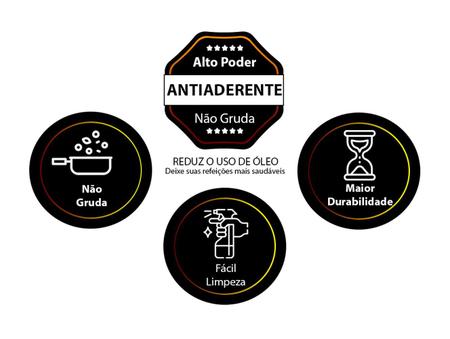 Imagem de Jogo de Panelas 09 Peças Cereja Antiaderente com Tampa de Vidro e Utensílios