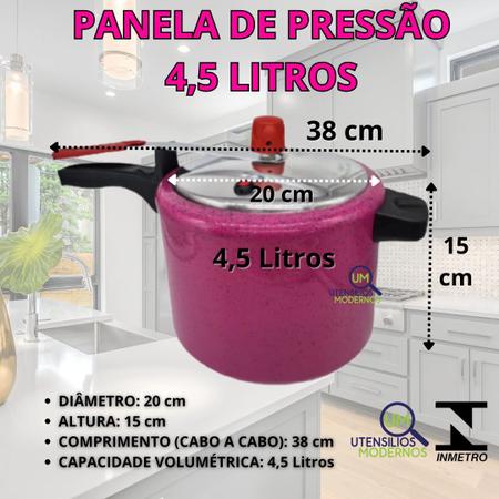 Imagem de Jogo de Panelas Aluminio Rosa Pink 5 pçs + Fervedor nº 12 1 L + Panela de Pressão Alegrete 4,5 litros + Kit 3 Espatulas