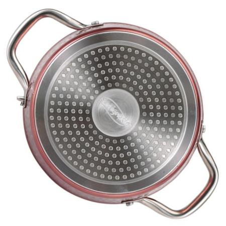 Imagem de Jogo de Panelas Antiaderente 4 Peças Cooktop Fogão Indução Martelada Cobre Bergner