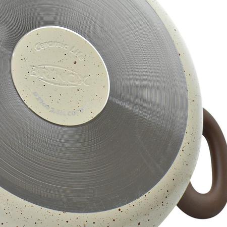 Imagem de Jogo de Panelas Antiaderente Ceramic Life Smart Plus Vanilla 9 Peças - Brinox 4791/105