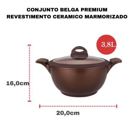 Jogo De Panelas Antiaderente Cerâmica Fogão Cooktop Indução 5 Peças MTA -  Jogo de Panelas - Magazine Luiza