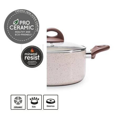 Jogo De Panelas Brinox Ceramic Life Smart Plus 6 PeÇAs Vanilla no Shoptime