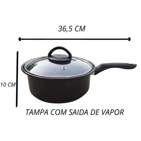 Imagem de Jogo de Panelas cerâmica 5peçasF fogão indução cooktop