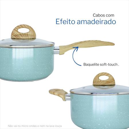 Jogo de Panelas Brinox 6 Peças Botanika Com Indução 4815/100