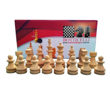 Jogo de xadrez tabuleiro marchetado casas 06x06 cm rei 12 cm oficial -  Botticelli - Jogo de Dominó, Dama e Xadrez - Magazine Luiza