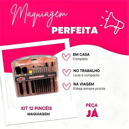 Jogo de Pincéis de Maquiagem Completo 12Pçs Compacto Durável - My Girl -  Pincéis de Maquiagem - Magazine Luiza