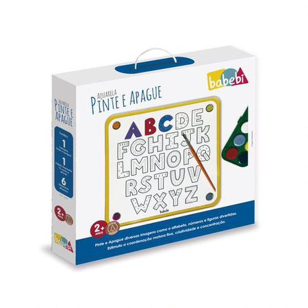 Jogo De Pintura Infantil Pinte e Apague Aquarela Babebi - Outros