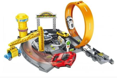 Pista de Carrinhos com Looping Speedster com 4 carrinhos Polibrinq