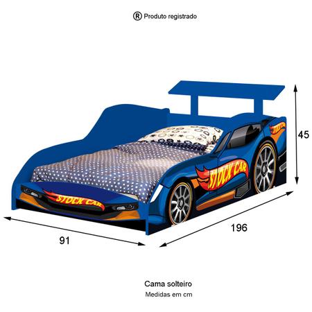 Jogo De Quarto Infantil Carro Stock Car Azul Marinho