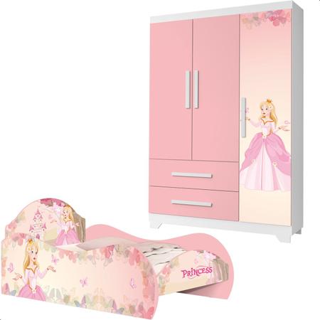 Jogo de Quarto Princesa Rosa com Colchão Probel - Loja Tigo - Quarto  Completo - Magazine Luiza