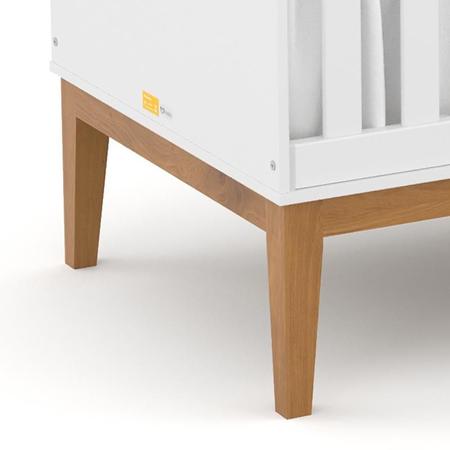 Imagem de Jogo de Quarto Infantil Unique com Cômoda 6 Gavetas e Berço Branco Soft/Eco Wood - Matic Móveis