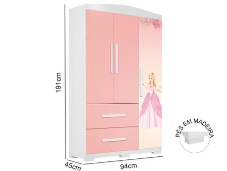 Jogo de Quarto Princesa Rosa com Colchão Probel - Loja Tigo - Quarto Completo - Magazine Luiza