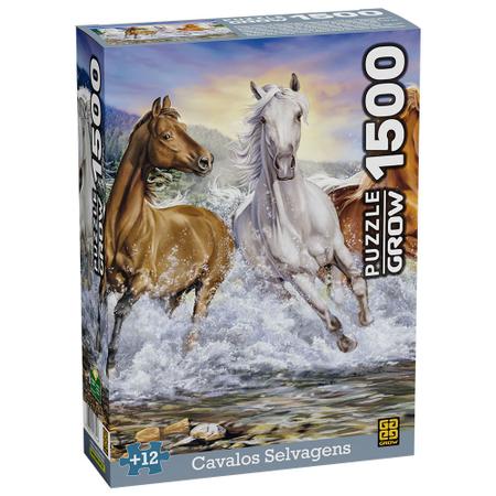 Jogo de Quebra-Cabeça Grow 1500 PCs Cavalos Selvagens - Quebra Cabeça -  Magazine Luiza