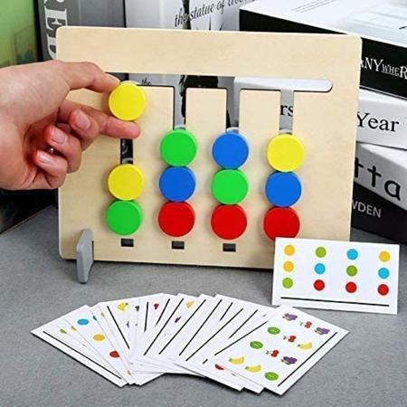 ISA - Brinquedo educativo de madeira Montessori para crianças a partir de 3  anos, Jogo de raciocínio lógico montessoriano de brincadeiras de  aprendizagem com Cores e formas de frutas