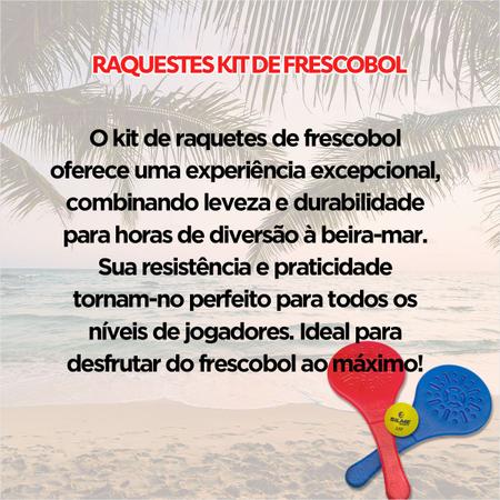 Imagem de Jogo De Raquetes Frescobol Infantil Praia Beach Tennis - GGB BRINQUEDOS