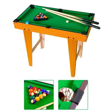 Jogo de Sinuca Bilhar de Mesa Grande 64 X 36 X 14 CM : .com