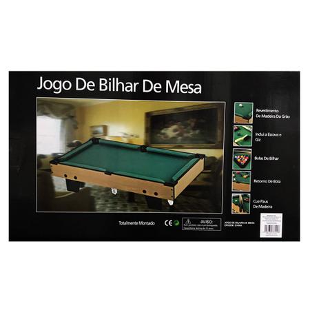 Jogo de Sinuca Bilhar de Mesa Grande Sanxia - Vix Esportes