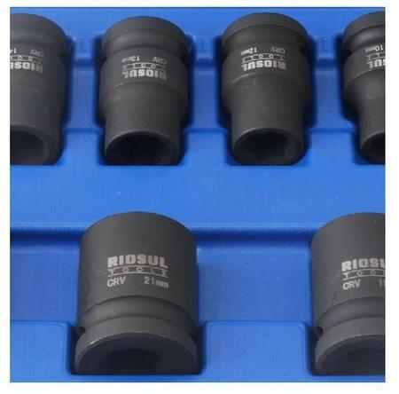 Jogo De Soquete Impacto 1/2 8 Pcs Riosul Tools R010270 Imagem de Jogo De Soquete Impacto 1/2 8 Pcs Riosul Tools R010270