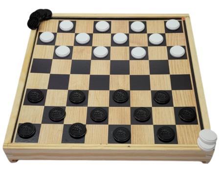 Kit 3 Jogos de Lógica Tabuleiro Xadrez Dama e Trilha - Big Boy